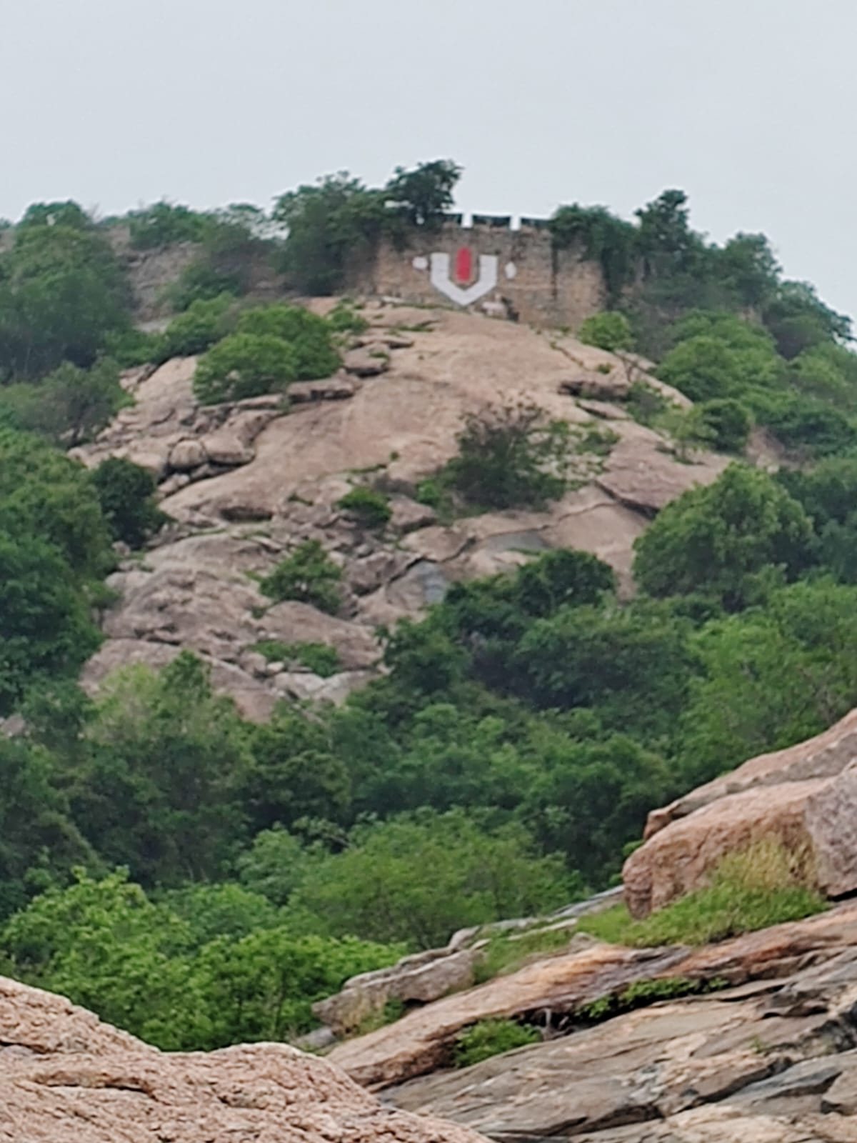 The hilltop temple below the fort