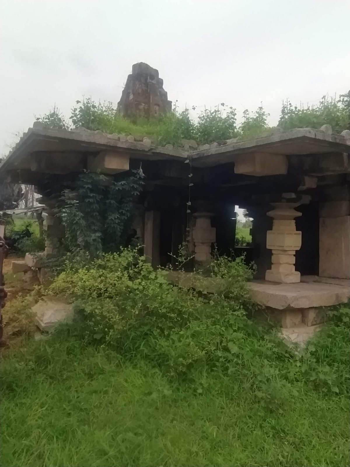 The Kakatiya-era Gantala Gudi Shiva temple in ruins