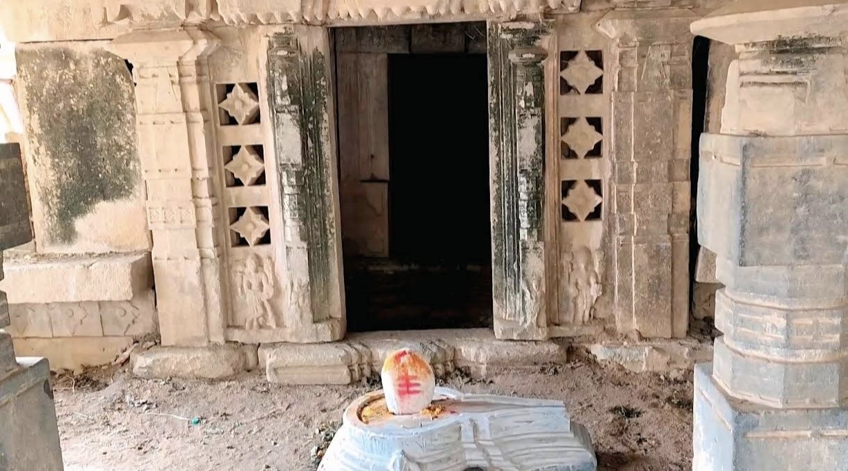 A smaller shrine with a Shiva linga that also needs care